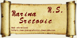 Marina Sretović vizit kartica